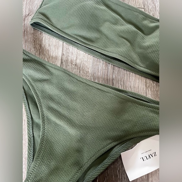 Green Ribbed Bikini - Picture 2 of 4